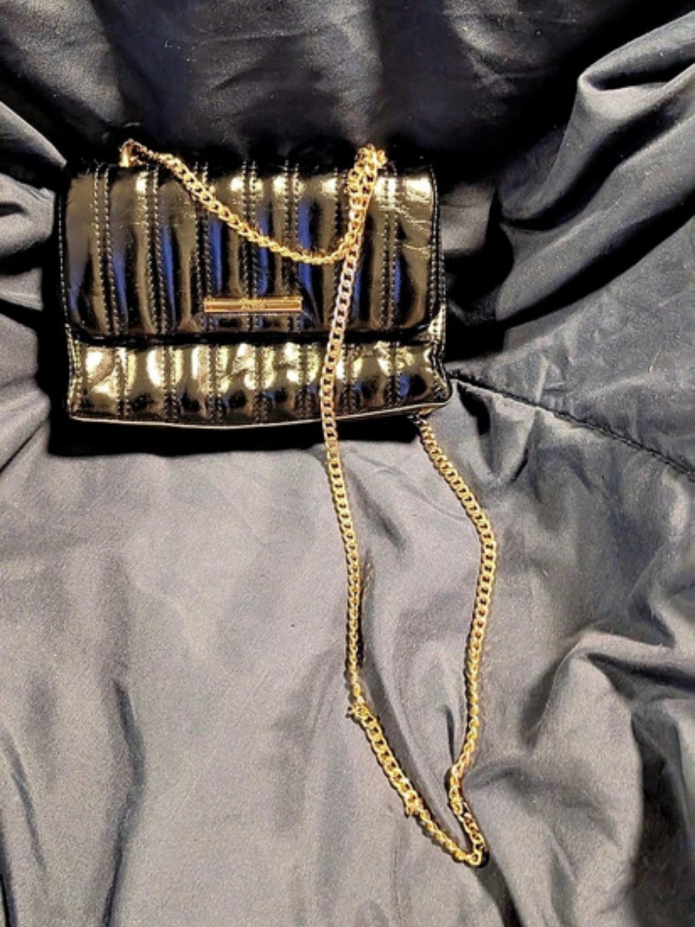 ALDO Black Chain Clutch
